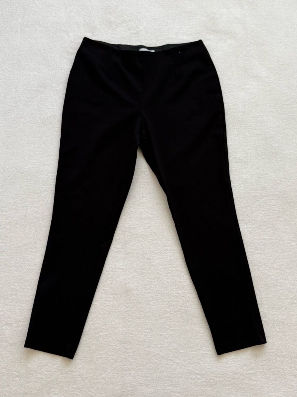 Calvin Klein Black Pull On Slim Leg Ankle Pants Size 10 Office Minimalist